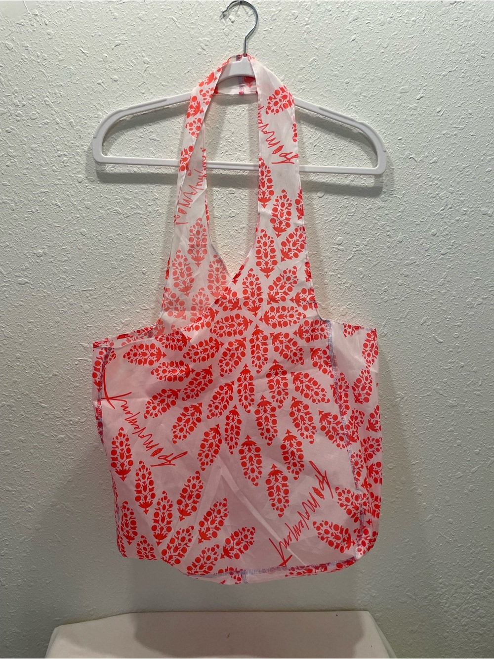 FP Movement by Free People Coral & White Reusable Tote